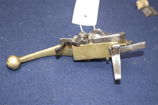 A brass and steel Tinder pistol c.1650-80, probably Nurnberg, 6.75in.